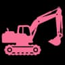 Pink Grading excavator icon